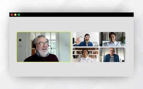 An group meeting for an remote learning online course with an instructor.